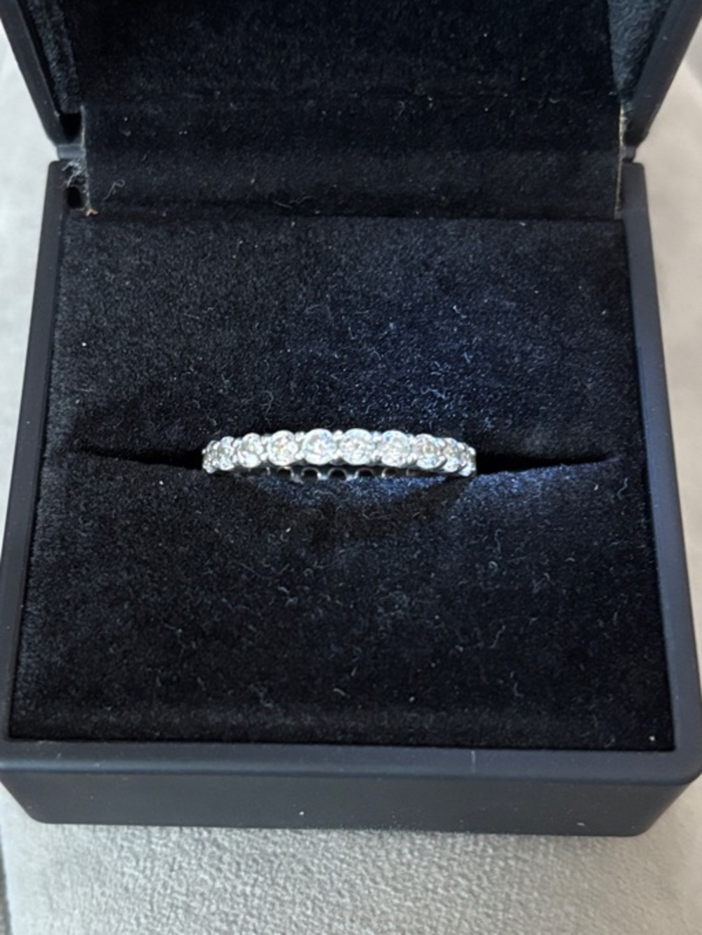 Classic Sparkle Diamond Style Band - White